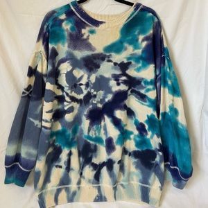 Natural Life oversized tie dye sweater. Not itchy. Stretchy. Worn once